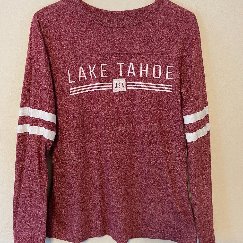 Lake Tahoe Burgundy Women’s Small L/S Sporty Travel Shirt Top by Ragwear